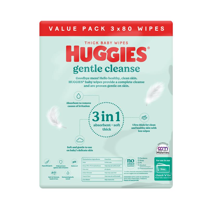 Load image into Gallery viewer, Huggies Fragrance Free 3x80 Wipes
