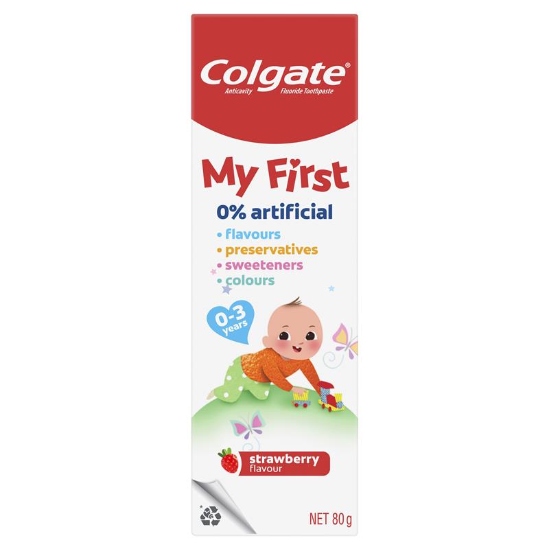 Load image into Gallery viewer, Colgate Toothpaste Kids Anticavity 0-3 Years Strawberry Flavour 80g
