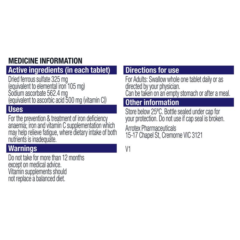 Load image into Gallery viewer, FERRO-GRAD Iron &amp; Vitamin C 90 Tablets
