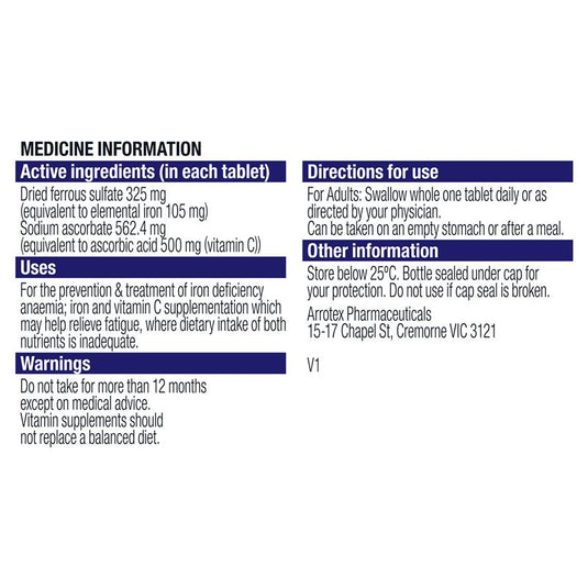 FERRO-GRAD Iron & Vitamin C 90 Tablets