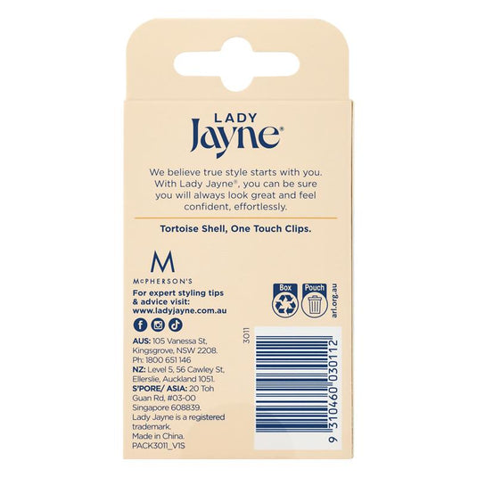 Lady Jayne One Touch Clips, Shell, Pk10