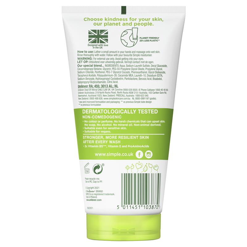 Load image into Gallery viewer, Simple Kind To Skin Facial Wash Moisturising 150ml

