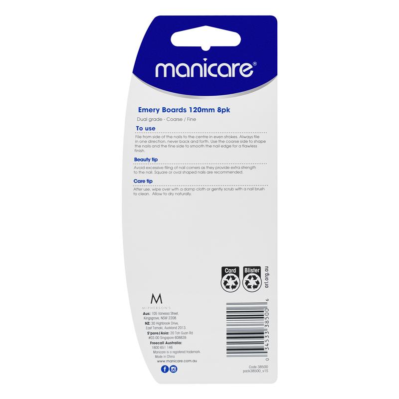 Load image into Gallery viewer, Manicare Emery Boards 120mm 8 Pack
