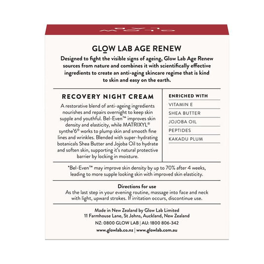 Glow Lab Age Renew Recovery Night Cream 50g