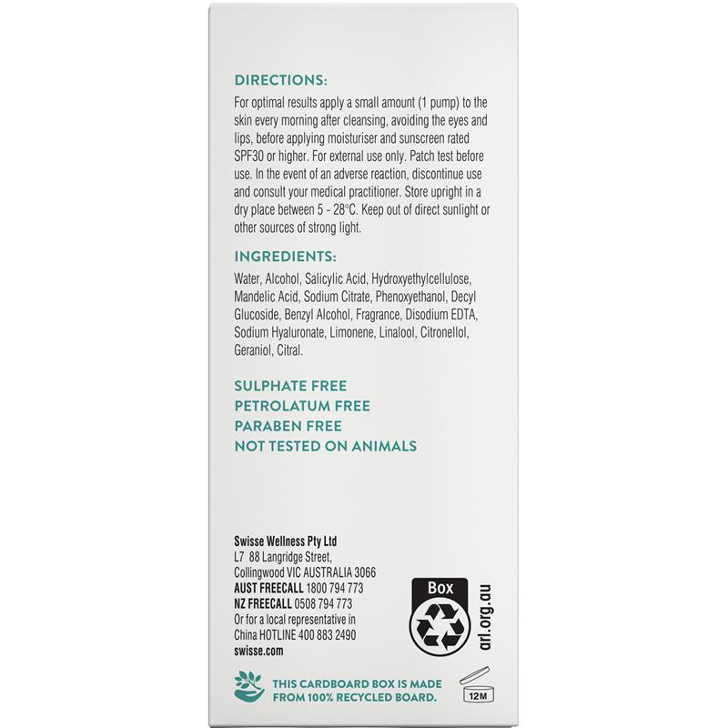 Load image into Gallery viewer, Swisse Skincare BHA 2% Clear Skin AM Balance Serum 30ml

