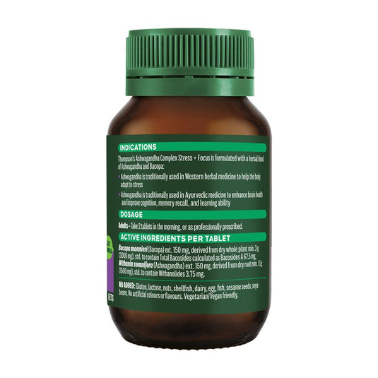 Thompson's Ashwagandha Complex Stress + Focus 60 Tablets