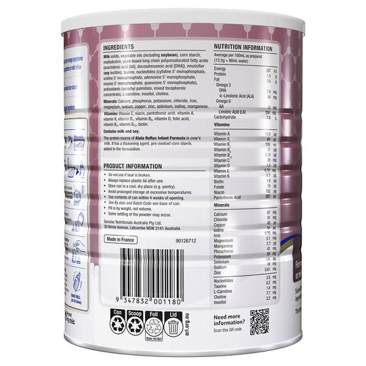 Alula Gold Reflux Infant Formula 0-12 Months 900g