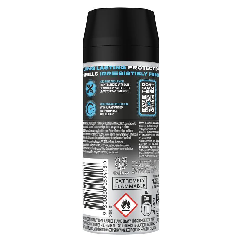 Load image into Gallery viewer, Lynx Deodorant Antiperspirant Ice Chill 165ml
