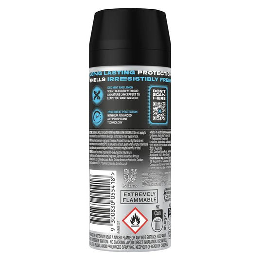 Lynx Deodorant Antiperspirant Ice Chill 165ml
