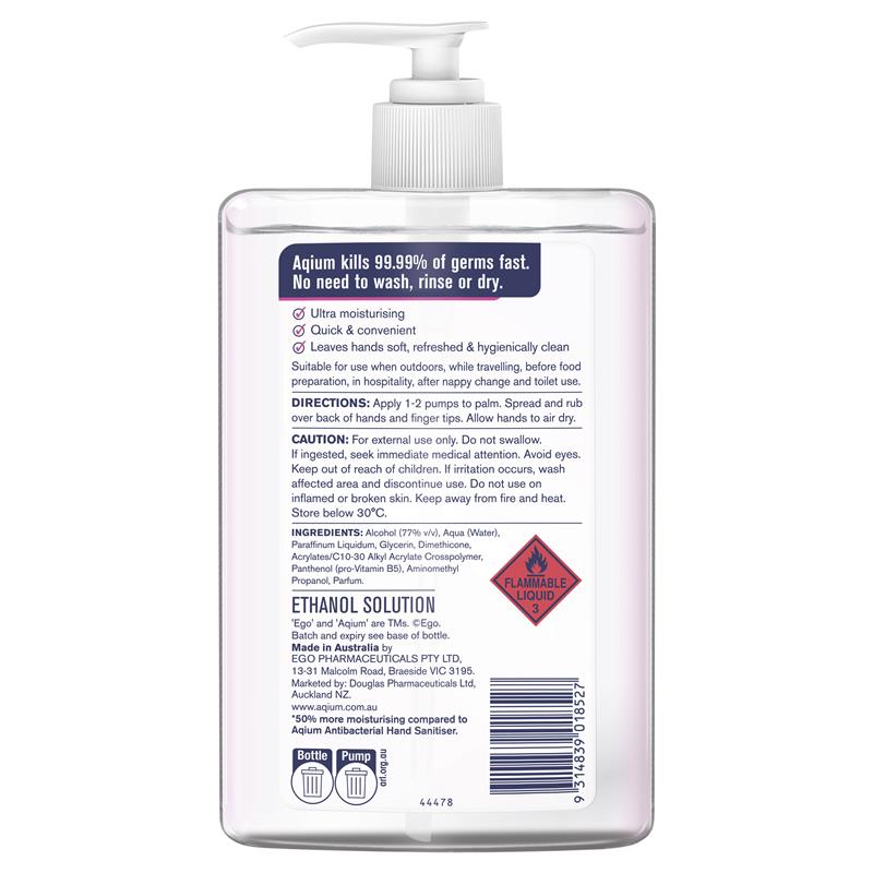 Load image into Gallery viewer, Ego Aqium Antibacterial Ultra Hydrating Hand Sanitiser 1L
