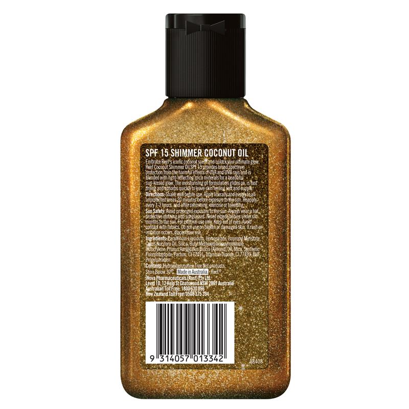 Load image into Gallery viewer, Reef Coconut Shimmer Oil Bronze Glow SPF15 125ml
