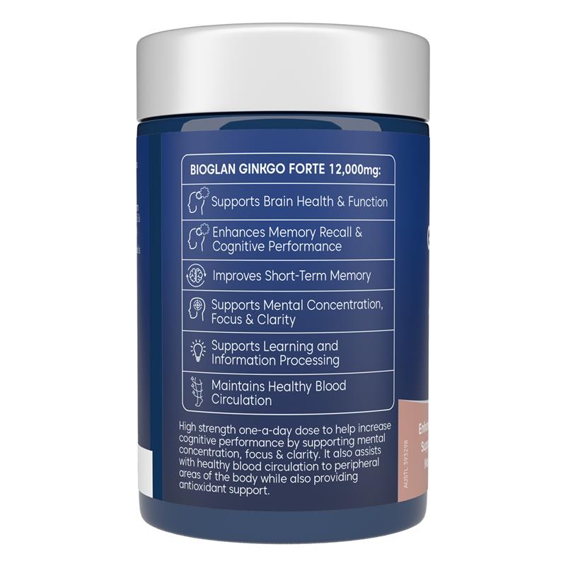 Load image into Gallery viewer, Bioglan Ginkgo Forte 12000mg 60 Tablets

