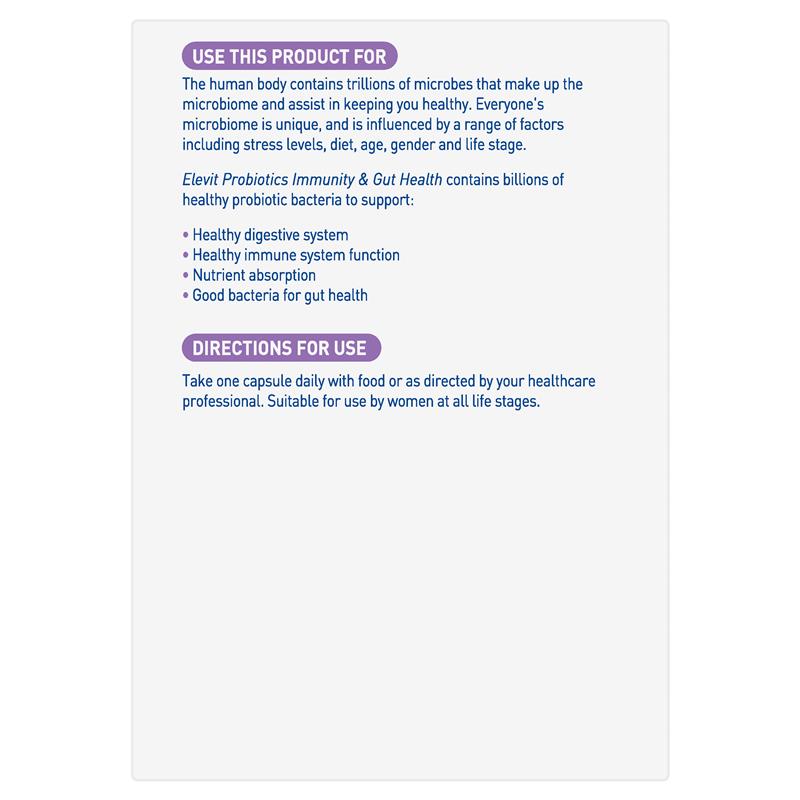 Load image into Gallery viewer, Elevit Probiotics Immunity &amp; Gut Health 30 Capsules
