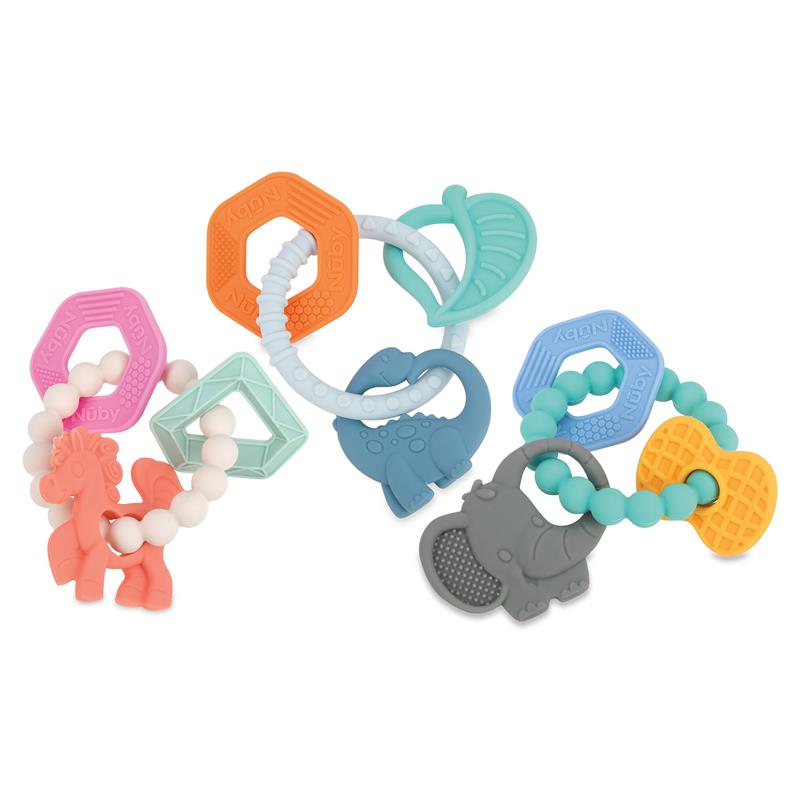 Load image into Gallery viewer, Nuby Chewy Charms Silicone Teether
