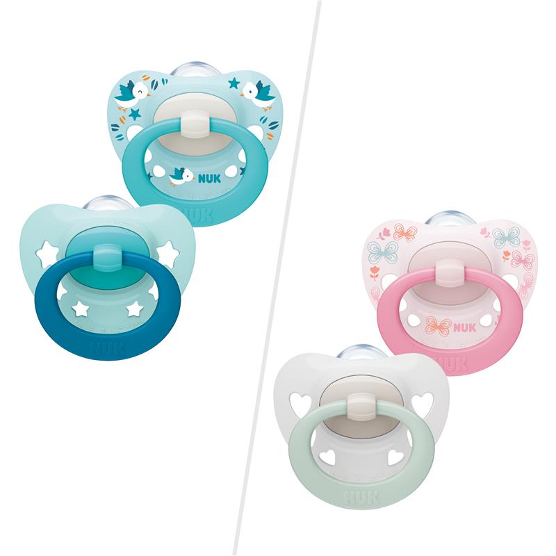 Load image into Gallery viewer, Nuk Signature Soother Silicone 0-6 Months 2 Pack
