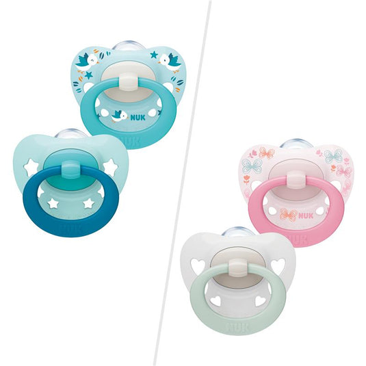 Nuk Signature Soother Silicone 0-6 Months 2 Pack