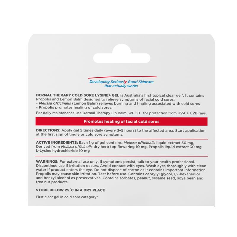 Load image into Gallery viewer, Dermal Therapy Cold Sore Lysine+ Gel 5g
