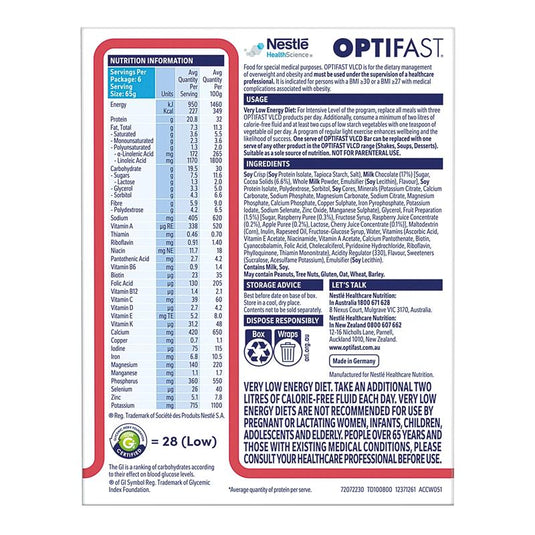 Optifast VLCD Bars Berry Crunch 6 X 65g