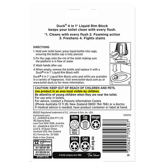 Duck Liquid Rim Block Toilet Cleaner Marine 50ml