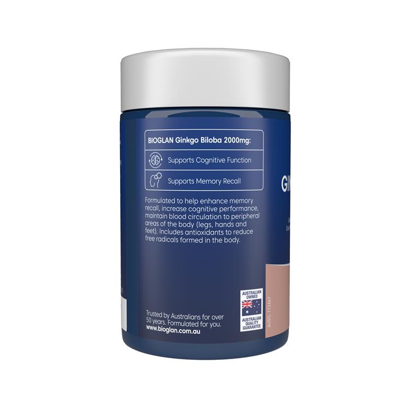 Load image into Gallery viewer, Bioglan Ginkgo Biloba 2000mg 100 Tablets
