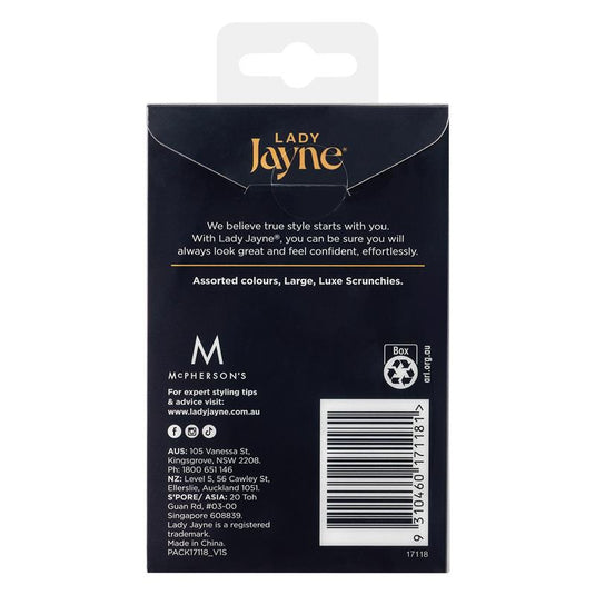 Lady Jayne 17118 Large Luxe Scrunchies 3 Pack