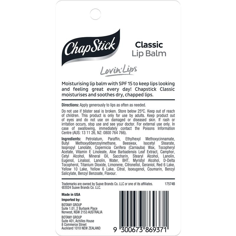 Load image into Gallery viewer, Chapstick Lip Balm Classic SPF 15+
