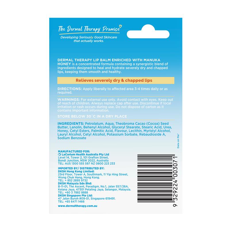Load image into Gallery viewer, Dermal Therapy Lip Balm Manuka Honey 10g
