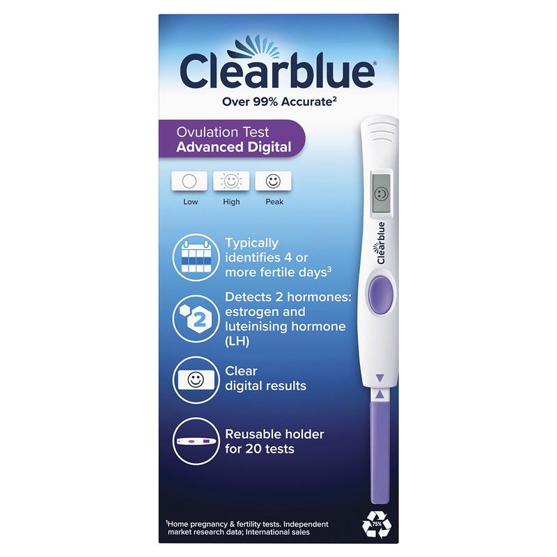 Load image into Gallery viewer, Clearblue Advanced Digital Ovulation Kit Test (Dual Hormone) 20 Pack
