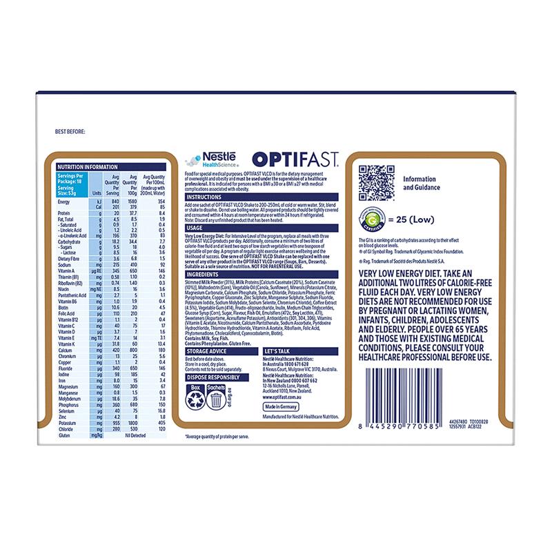 Load image into Gallery viewer, Optifast VLCD Shake Coffee 18 x 53g Exclusive Bulk Size
