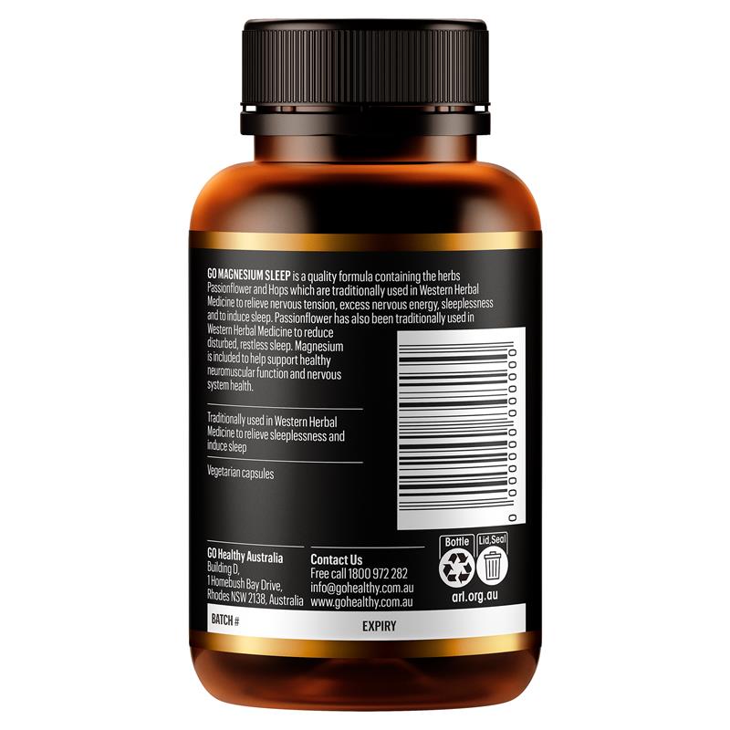 Load image into Gallery viewer, GO Healthy Magnesium Sleep 60 Vege Capsules
