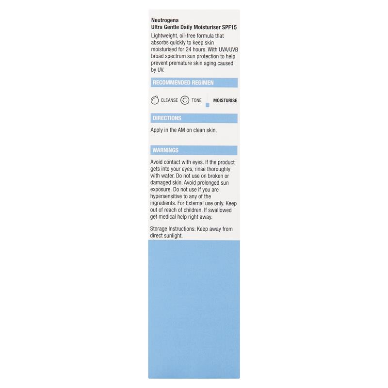 Load image into Gallery viewer, Neutrogena Ultra Gentle Moisturiser SPF15 100ml
