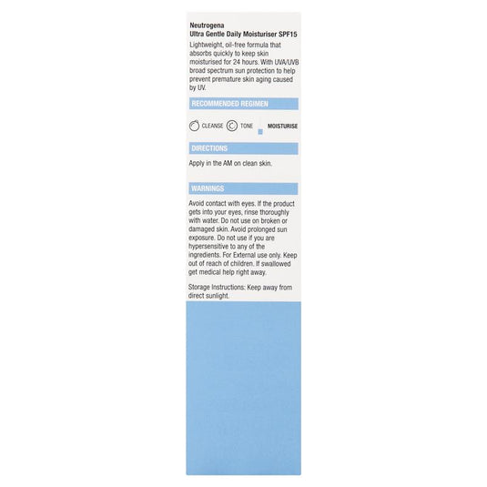Neutrogena Ultra Gentle Moisturiser SPF15 100ml