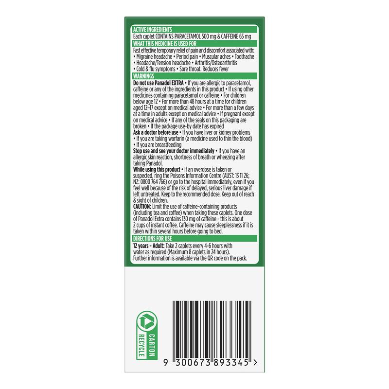 Load image into Gallery viewer, Panadol Extra Paracetamol Pain Relief 32 Caplets
