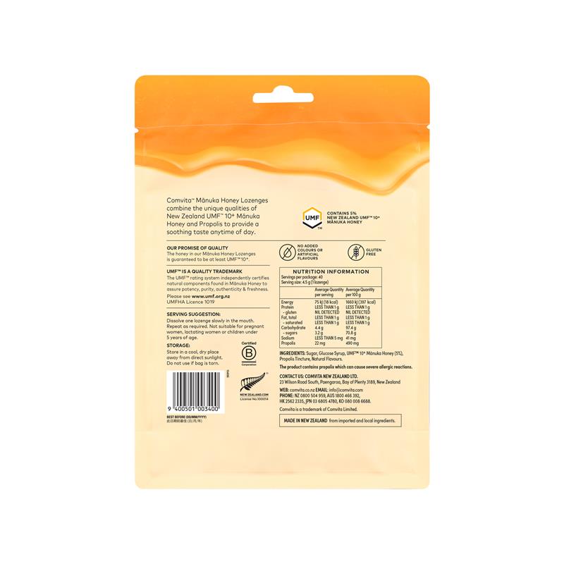 Load image into Gallery viewer, Comvita Propolis Candy Lemon &amp; Honey 40
