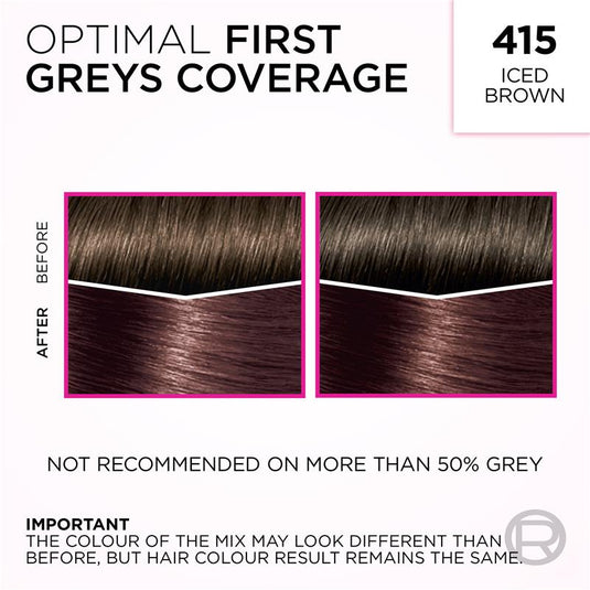 L'Oreal Paris Casting Creme Gloss Semi-Permanent Hair Colour - 415 Iced Brown