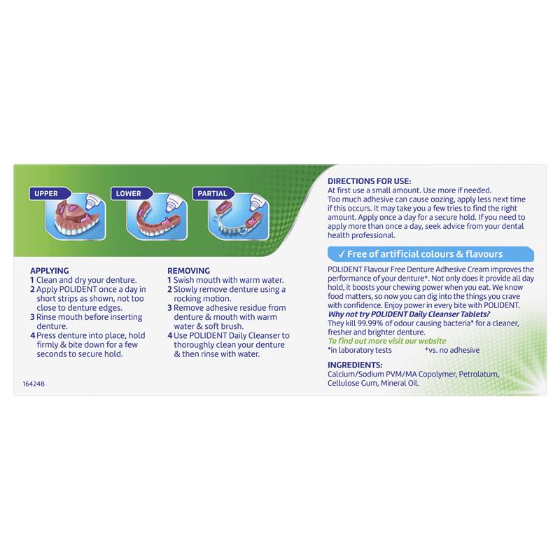 Load image into Gallery viewer, Polident Denture Adhesive Cream Flavour Free 2X60g Pack Exclusive Size
