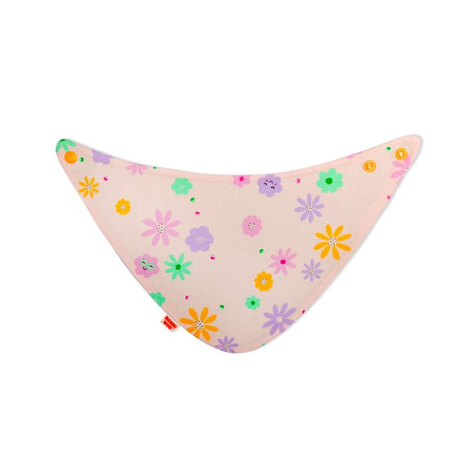Bambi Mini Co. Dribblebib GirIs Neon Floral and Candy Stripe Reverse Bibs 2 Pack