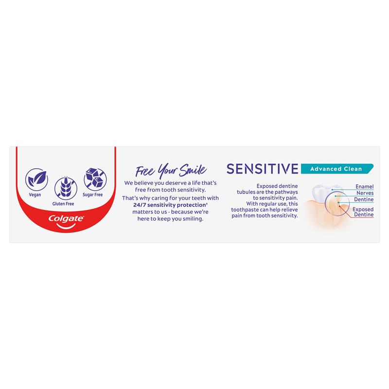 Load image into Gallery viewer, Colgate Toothpaste Sensitive Teeth Pain Advanced Clean 110g
