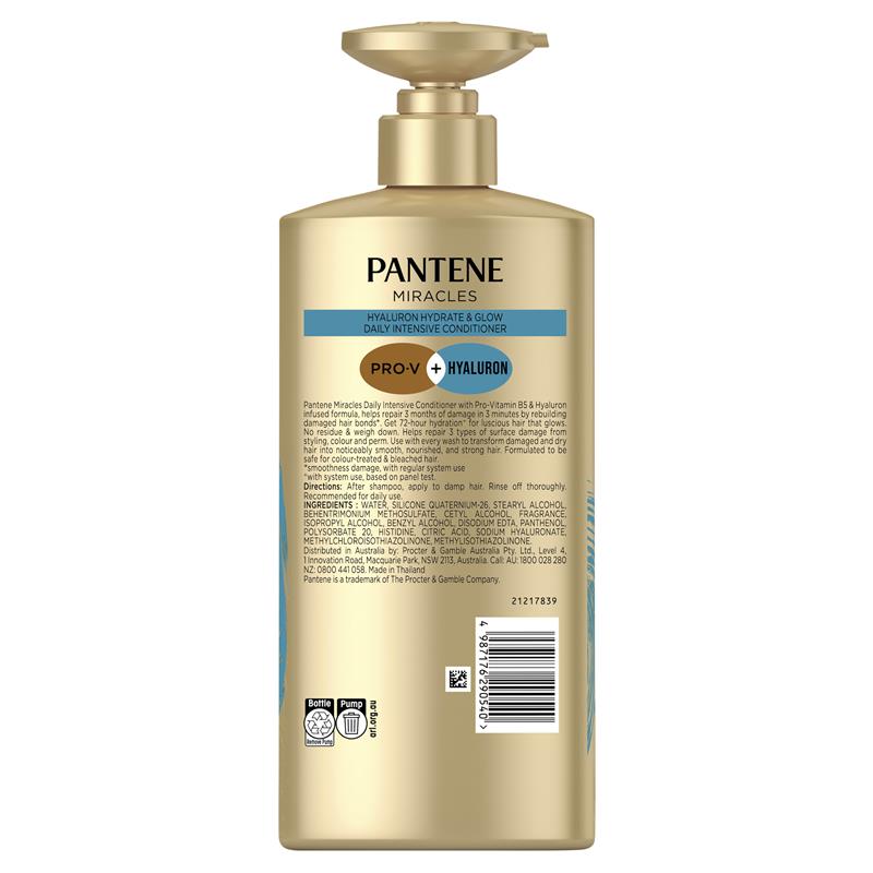 Load image into Gallery viewer, Pantene Miracles Hyaluron Hydrate &amp; Glow Daily Intensive Conditioner 600ml
