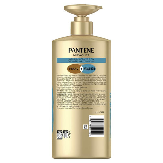 Pantene Miracles Hyaluron Hydrate & Glow Daily Intensive Conditioner 600ml