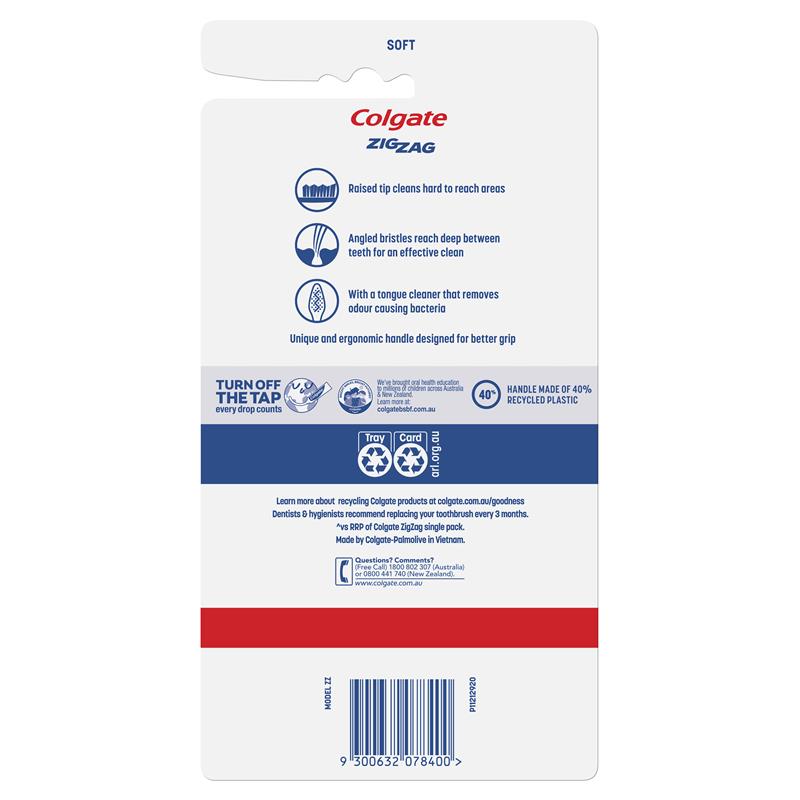 Load image into Gallery viewer, Colgate Toothbrush Zig Zag Daily Clean Soft Value 6 Pack
