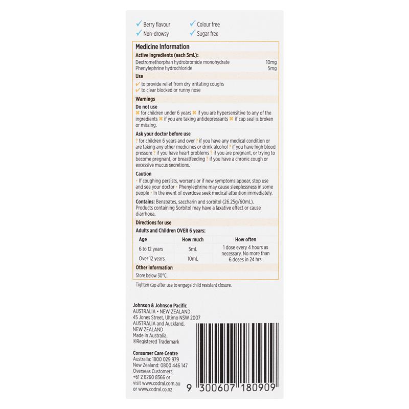 Load image into Gallery viewer, Codral Dry Cough &amp; Cold 200ml
