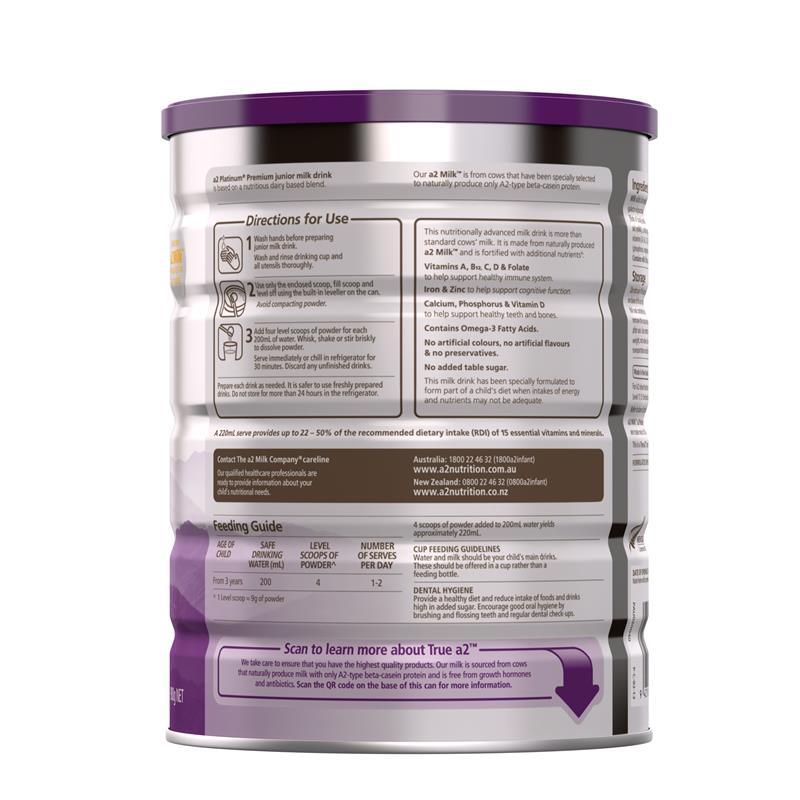 Load image into Gallery viewer, A2 Platinum Premium Junior Milk Drink Stage 4 From 4 Years 900g
