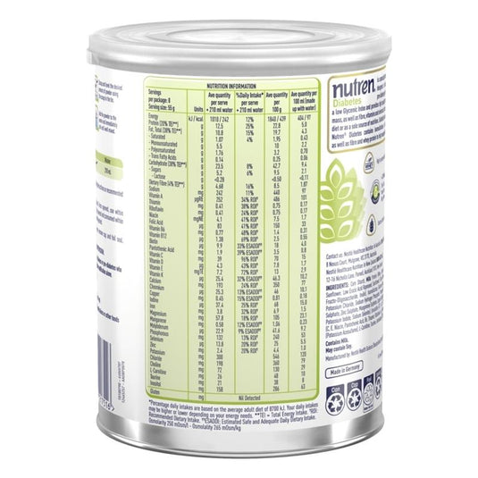Nutren Diabetes Low GI Formula Vanilla Flavour 440g