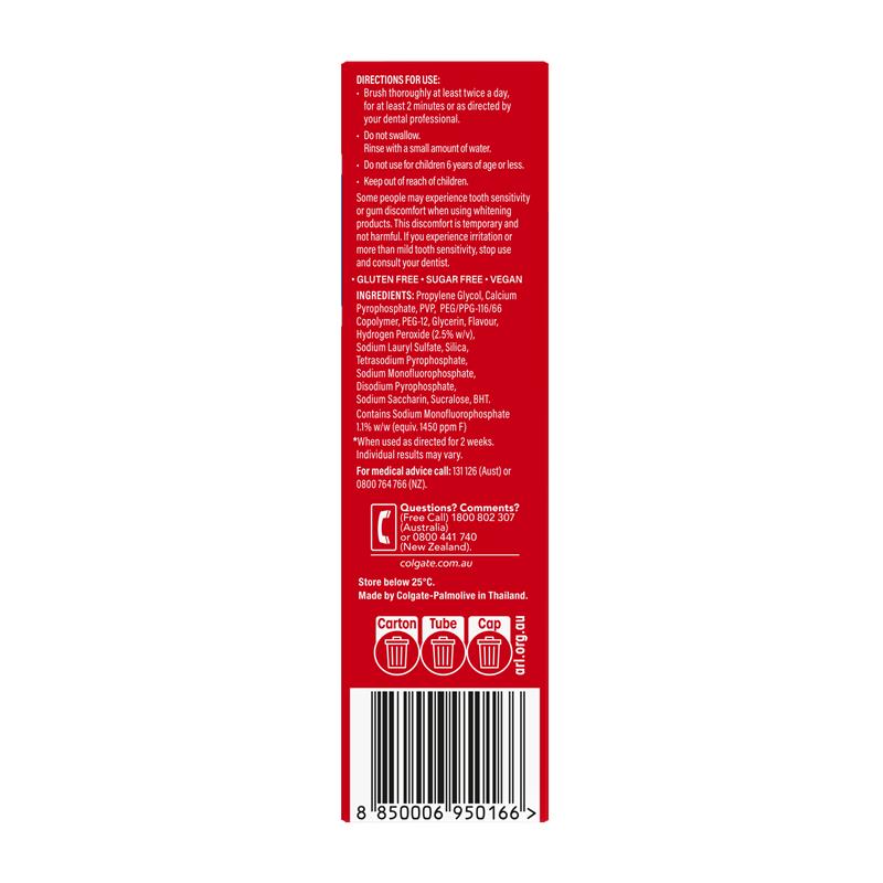 Load image into Gallery viewer, Colgate Toothpaste Optic White Luminous Enamel Strong 85g
