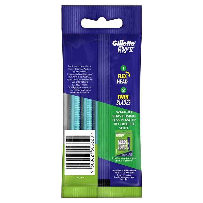 Load image into Gallery viewer, Gillette Disposable Razors Blue II Plus 5 Pack Pivot
