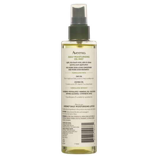 Aveeno Daily Moisturising Vitamin E Body Oil Mist Spray 200ml