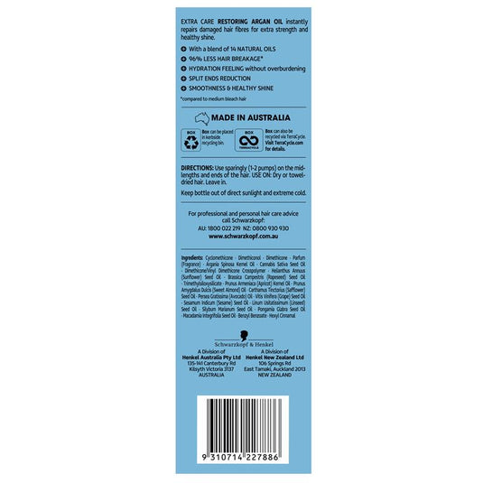 Schwarzkopf Extra Care Restoring Argan Oil 100ml