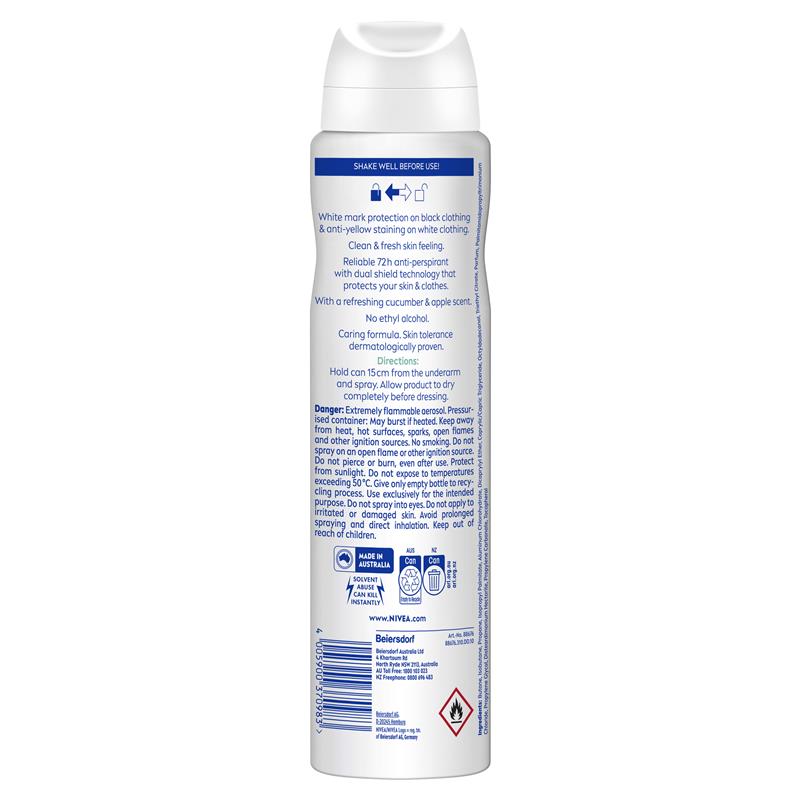 Load image into Gallery viewer, NIVEA Black &amp; White Fresh Aerosol Deodorant 72H Protection 250ml

