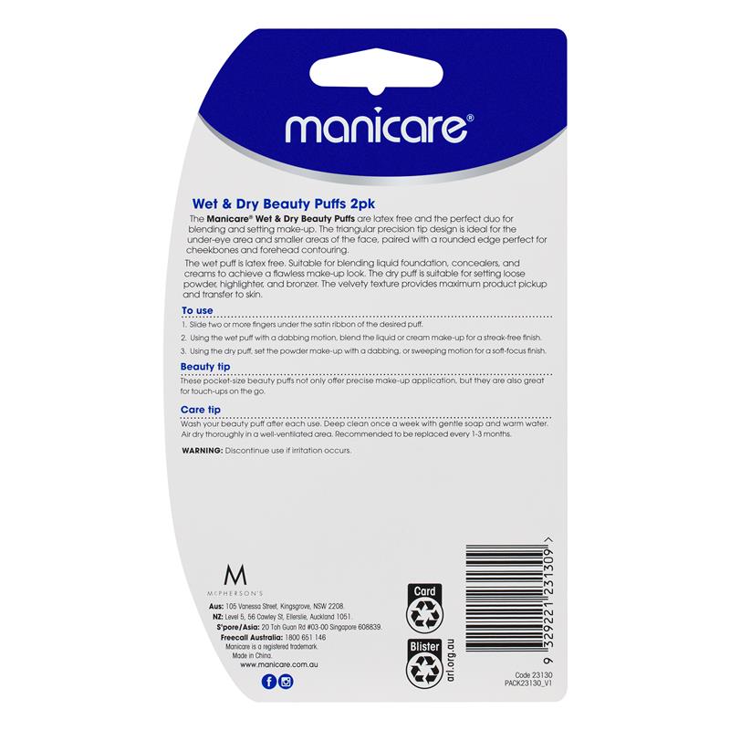 Load image into Gallery viewer, Manicare West &amp; Dry Beauty Puffs 2 Pack
